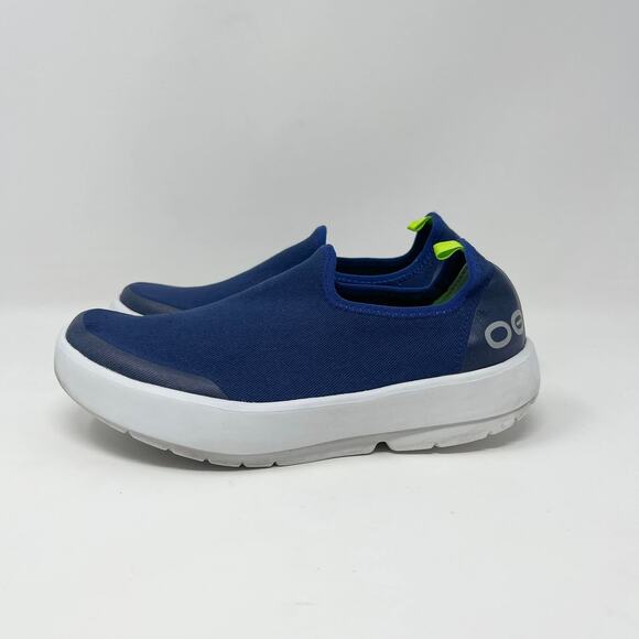Oofos OOMG Eezee Low Slip-On Shoe Navy Womens 6 Blue/White‎ Lightweight Comfort - Picture 4 of 9